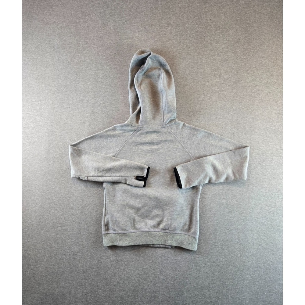Nike Tech Hoodie Womens Small Grey Heathered Fleece Funnel Sweatshirt 642663 - Picture 2 of 11